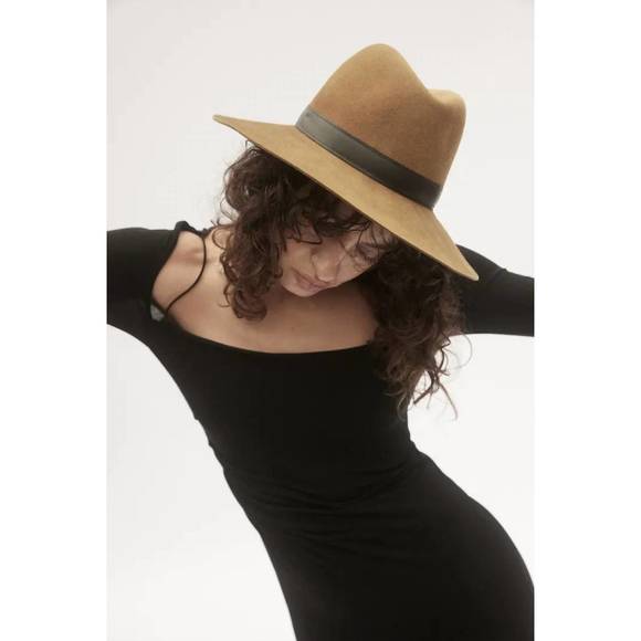 Janessa Leone Paola Hat Janessa Leon Paola Fedora Hat - Citron | Garmentory main image 3